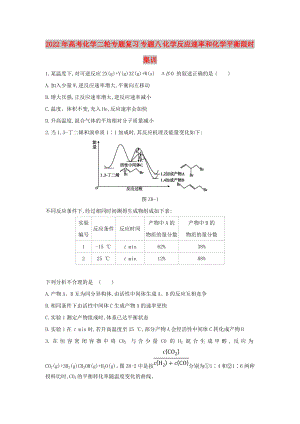 2022年高考化學(xué)二輪專題復(fù)習(xí) 專題八 化學(xué)反應(yīng)速率和化學(xué)平衡限時(shí)集訓(xùn)