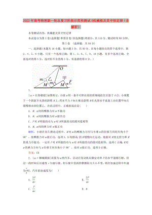 2022年高考物理新一輪總復(fù)習(xí) 階段示范性測試5 機(jī)械能及其守恒定律（含解析）