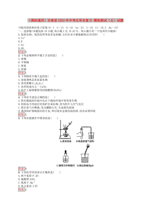 （課標(biāo)通用）甘肅省2022年中考化學(xué)總復(fù)習(xí) 模擬測(cè)試（五）試題