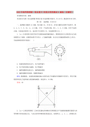 2022年高考物理新一輪總復(fù)習(xí) 階段示范性測試8 磁場（含解析）