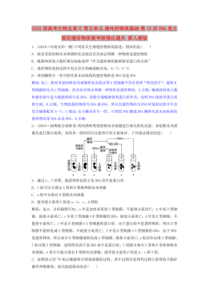 2022屆高考生物總復(fù)習(xí) 第五單元 遺傳的物質(zhì)基礎(chǔ) 第15講 DNA是主要的遺傳物質(zhì)提考能強(qiáng)化通關(guān) 新人教版