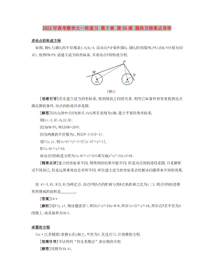 2022年高考數(shù)學(xué)大一輪復(fù)習(xí) 第十章 第56課 圓的方程要點導(dǎo)學(xué)