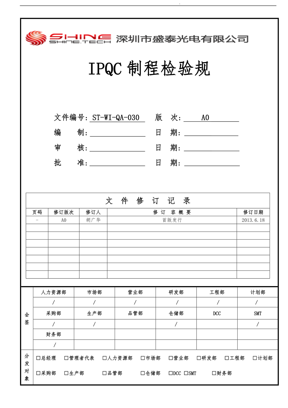 IPQC制程检验规范标准_第1页