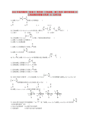 2022年高考數(shù)學(xué)一輪復(fù)習 第四章 三角函數(shù)、解三角形 課時規(guī)范練18 三角函數(shù)的圖像與性質(zhì) 文 北師大版