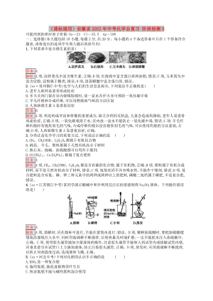 （課標(biāo)通用）安徽省2022年中考化學(xué)總復(fù)習(xí) 階段檢測5