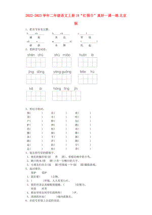 2022-2023學年二年級語文上冊 18“紅領(lǐng)巾”真好一課一練 北京版