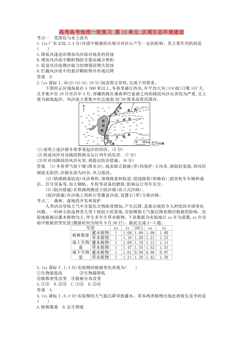 高考高考地理一輪復(fù)習(xí) 第15單元 區(qū)域生態(tài)環(huán)境建設(shè)_第1頁(yè)