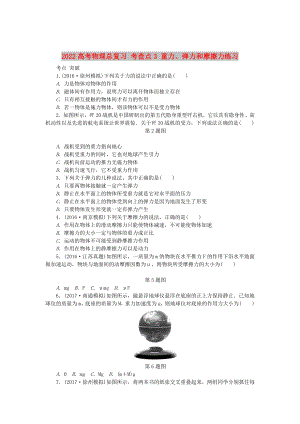 2022高考物理總復(fù)習(xí) 考查點(diǎn)3 重力、彈力和摩擦力練習(xí)