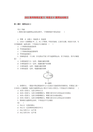 2022高考物理總復習 考查點8 圓周運動練習