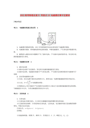 2022高考物理總復(fù)習(xí) 考查點(diǎn)15 電磁感應(yīng)掌中寶素材