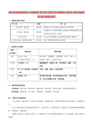 2022高考地理總復(fù)習(xí) 區(qū)域地理 第五章 區(qū)域生態(tài)環(huán)境建設(shè) 第五節(jié) 湖泊專(zhuān)題學(xué)案 新人教版必修3