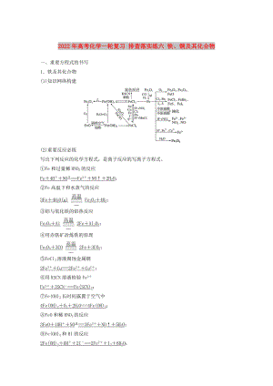 2022年高考化學(xué)一輪復(fù)習(xí) 排查落實(shí)練六 鐵、銅及其化合物