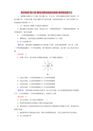 高中物理 第1章 靜電與靜電場綜合檢測 魯科版選修1-1