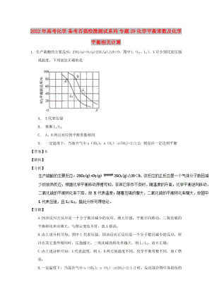 2022年高考化學(xué) 備考百?gòu)?qiáng)校微測(cè)試系列 專題29 化學(xué)平衡常數(shù)及化學(xué)平衡相關(guān)計(jì)算