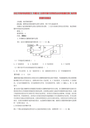 2022年高考地理復習 專題02 自然環(huán)境中的物質(zhì)運動和能量交換 地殼物質(zhì)循環(huán)易錯點