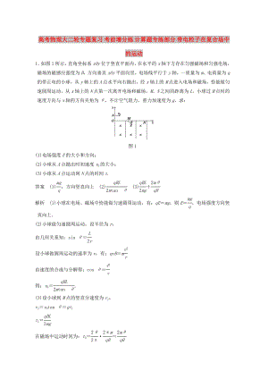 高考物理大二輪專題復(fù)習(xí) 考前增分練 計算題專練部分 帶電粒子在復(fù)合場中的運動