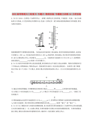 2022高考物理大二輪復(fù)習(xí) 專題六 物理實驗 專題能力訓(xùn)練14 力學(xué)實驗