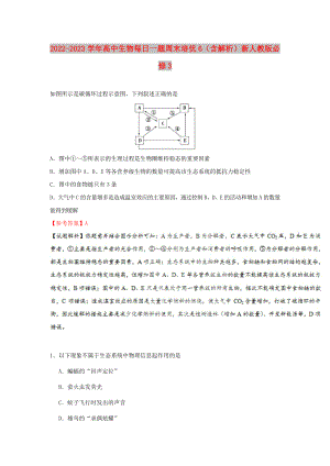 2022-2023學(xué)年高中生物 每日一題 周末培優(yōu)6（含解析）新人教版必修3