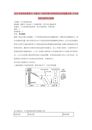 2022年高考地理復(fù)習(xí) 專題02 自然環(huán)境中的物質(zhì)運(yùn)動(dòng)和能量交換 大氣的受熱過程考點(diǎn)剖析