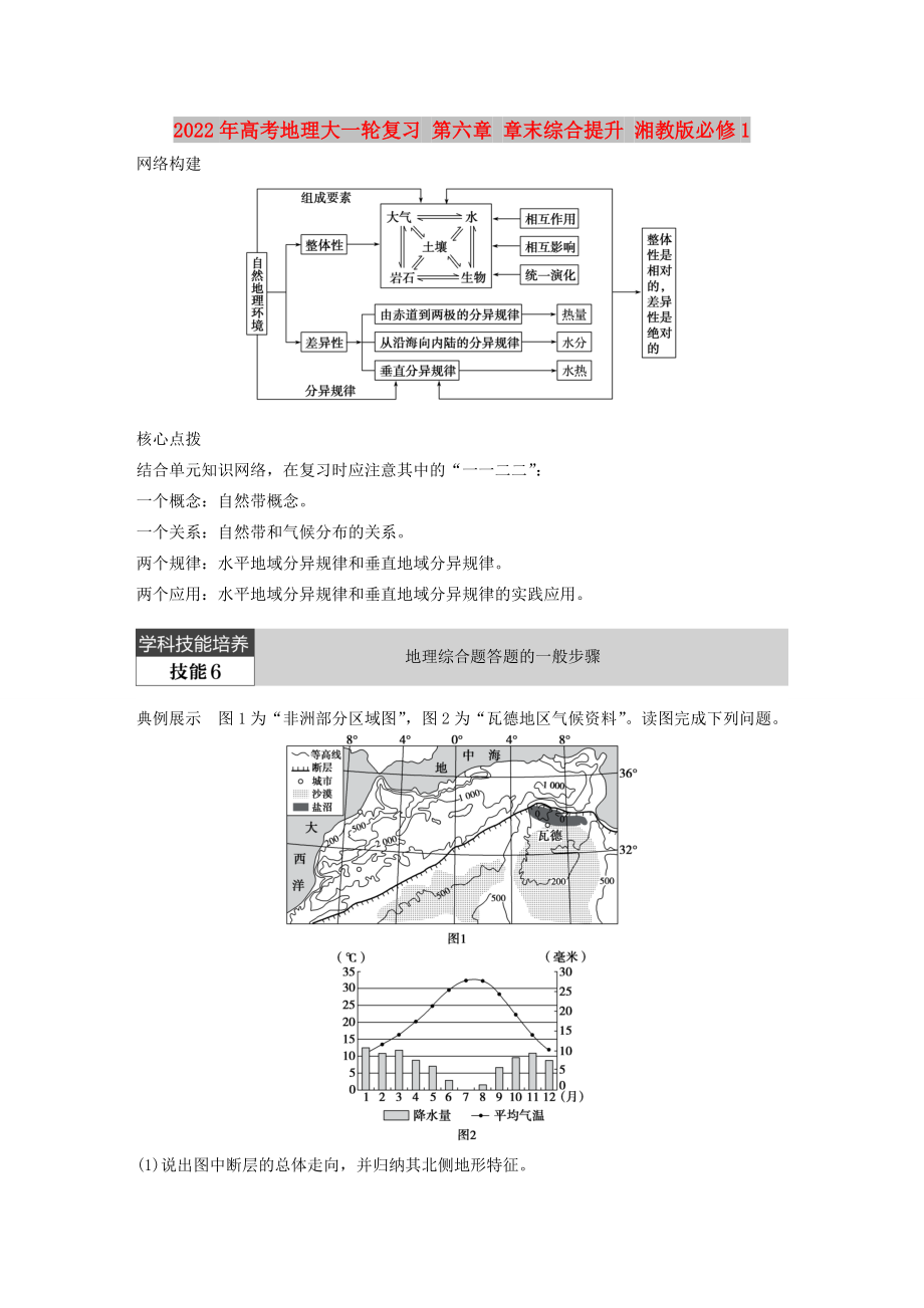 2022年高考地理大一輪復(fù)習(xí) 第六章 章末綜合提升 湘教版必修1_第1頁(yè)