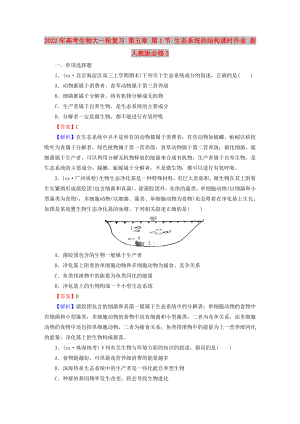 2022年高考生物大一輪復(fù)習(xí) 第五章 第1節(jié) 生態(tài)系統(tǒng)的結(jié)構(gòu)課時(shí)作業(yè) 新人教版必修3