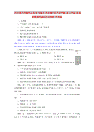 2022屆高考化學總復習 專題8 水溶液中的離子平衡 第二單元 溶液的酸堿性課后達標檢測 蘇教版