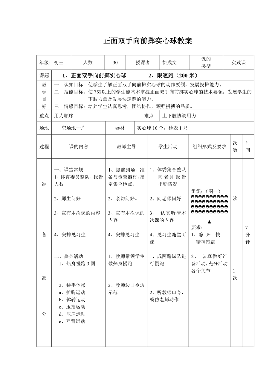 6正面双手向前掷实心球_第1页