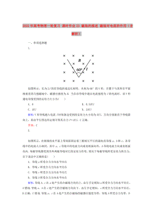 2022年高考物理一輪復(fù)習(xí) 課時(shí)作業(yè)23 磁場(chǎng)的描述 磁場(chǎng)對(duì)電流的作用（含解析）