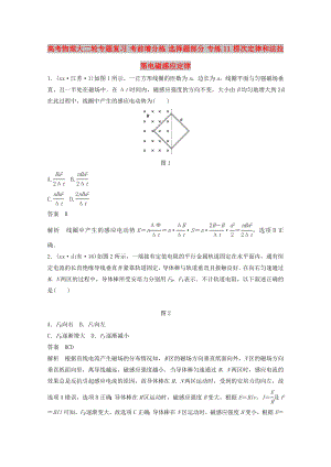 高考物理大二輪專題復(fù)習(xí) 考前增分練 選擇題部分 專練11 楞次定律和法拉第電磁感應(yīng)定律