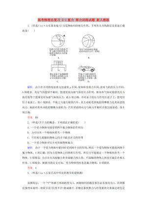 高考物理總復習 2-1重力 彈力訓練試題 新人教版