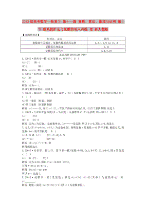 2022屆高考數(shù)學(xué)一輪復(fù)習(xí) 第十一篇 復(fù)數(shù)、算法、推理與證明 第1節(jié) 數(shù)系的擴(kuò)充與復(fù)數(shù)的引入訓(xùn)練 理 新人教版