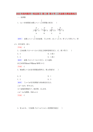 2022年高考數(shù)學(xué)一輪總復(fù)習(xí) 第二章 第6節(jié) 二次函數(shù)與冪函數(shù)練習(xí)