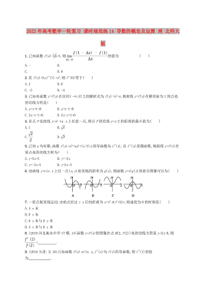 2022年高考數(shù)學(xué)一輪復(fù)習(xí) 課時(shí)規(guī)范練14 導(dǎo)數(shù)的概念及運(yùn)算 理 北師大版