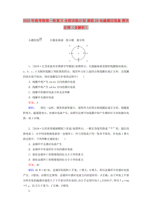 2022年高考物理一輪復習 全程訓練計劃 課練29 電磁感應現象 楞次定律（含解析）