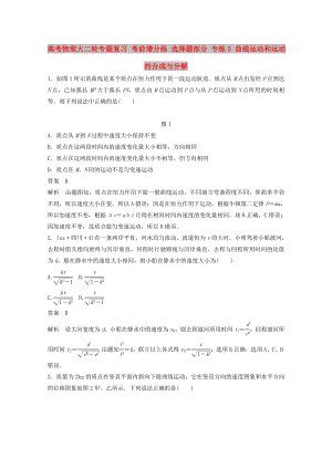 高考物理大二輪專題復(fù)習(xí) 考前增分練 選擇題部分 專練5 曲線運(yùn)動(dòng)和運(yùn)動(dòng)的合成與分解