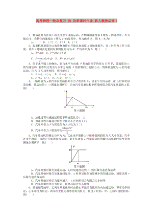 高考物理一輪總復(fù)習(xí) 功 功率課時作業(yè) 新人教版必修2