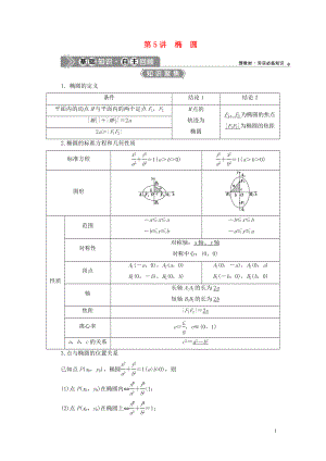 （浙江專用）2021版新高考數(shù)學(xué)一輪復(fù)習(xí) 第九章 平面解析幾何 5 第5講 橢圓教學(xué)案