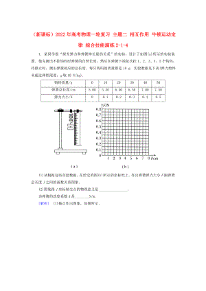 （新課標）2022年高考物理一輪復習 主題二 相互作用 牛頓運動定律 綜合技能演練2-1-4