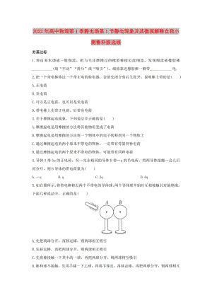 2022年高中物理第1章靜電場(chǎng)第1節(jié)靜電現(xiàn)象及其微觀解釋自我小測(cè)魯科版選修