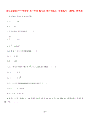 浙江省2022年中考數(shù)學(xué) 第一單元 數(shù)與式 課時(shí)訓(xùn)練01 實(shí)數(shù)練習(xí) （新版）浙教版