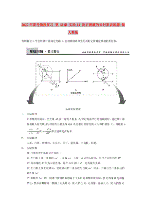 2022年高考物理復(fù)習(xí) 第12章 實驗14 測定玻璃的折射率訓(xùn)練題 新人教版