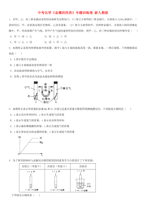 中考化學(xué)《金屬的性質(zhì)》專題訓(xùn)練卷 新人教版