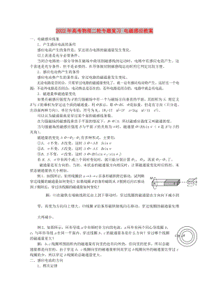 2022年高考物理二輪專題復習 電磁感應(yīng)教案