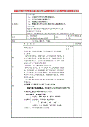 2022年高中生物第二章 第一節(jié) 人體的穩(wěn)態(tài)（5）教學(xué)案 蘇教版必修3