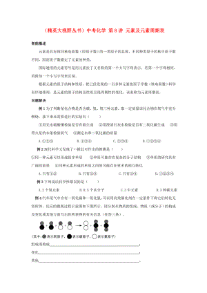 （精英大視野叢書）中考化學(xué) 第8講 元素及元素周期表