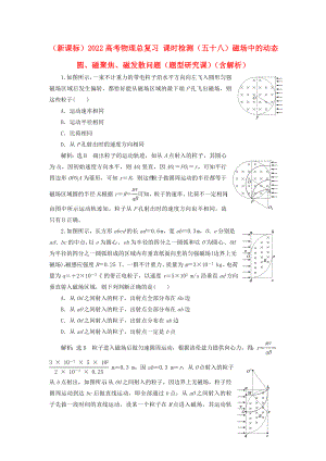 （新課標(biāo)）2022高考物理總復(fù)習(xí) 課時檢測（五十八）磁場中的動態(tài)圓、磁聚焦、磁發(fā)散問題（題型研究課）（含解析）