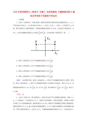 2022年高考物理大二輪復(fù)習(xí) 專題三 電場和磁場 專題跟蹤訓(xùn)練9 磁場及帶電粒子在磁場中的運動