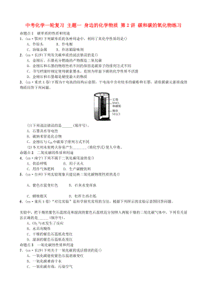 中考化學(xué)一輪復(fù)習(xí) 主題一 身邊的化學(xué)物質(zhì) 第2講 碳和碳的氧化物練習(xí)