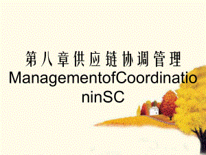 第八章供应链协调管理ManagementofCoordinationinSC