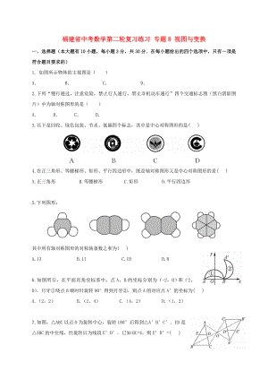 福建省中考數(shù)學(xué)第二輪復(fù)習(xí)練習(xí) 專題8 視圖與變換